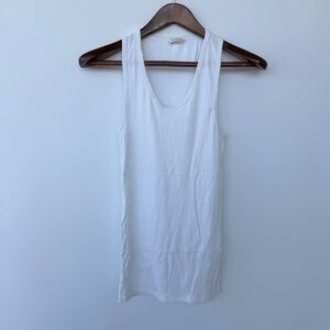 Zara White Ribbed Tank Top - Women's